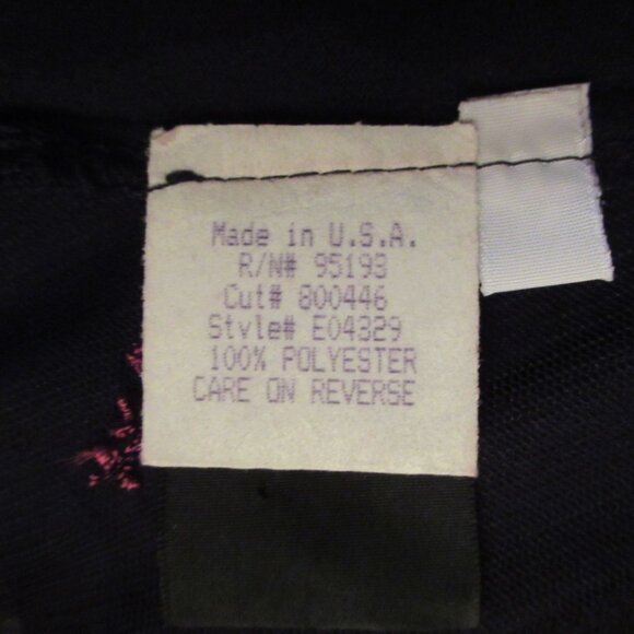 Morbid Threads Long Skirt Vintage Embroidered Black & Red Roses Flowers Goth - Picture 14 of 16